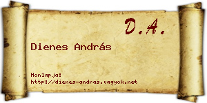 Dienes András névjegykártya